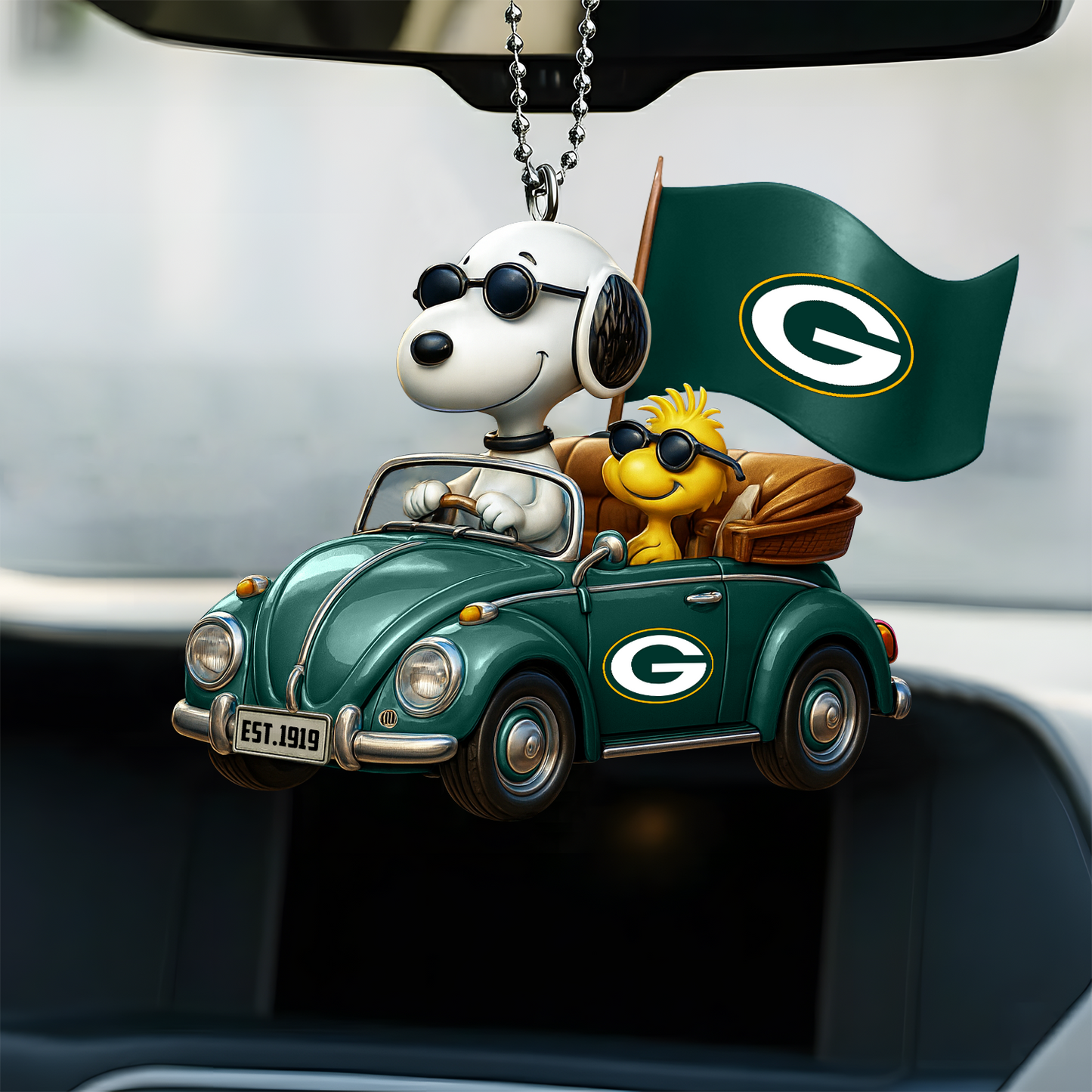 Premium NFL GB x SNP Car Ornament DatND DVT