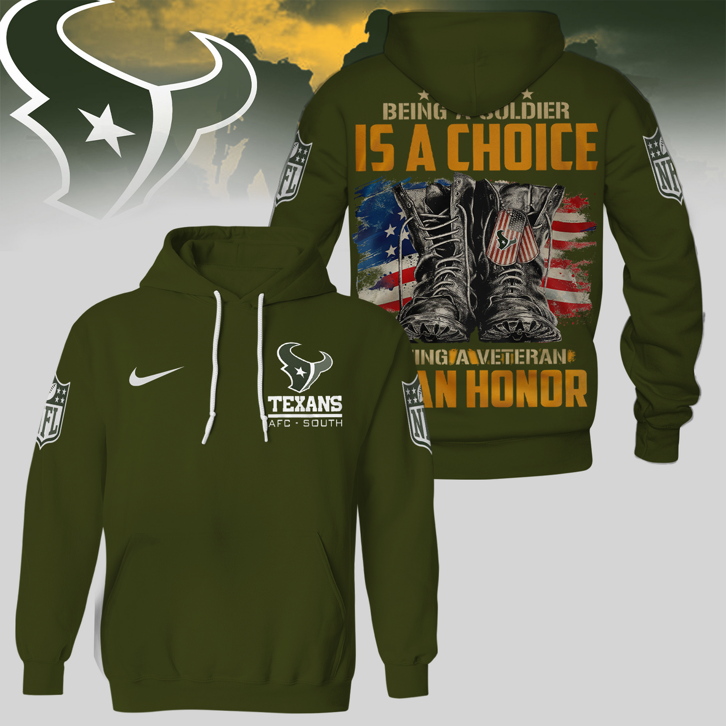 Premium NFL HOU Army Veteran Shirt V1 NMD 221025 TTV