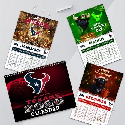 Premium NFL HOU Wall Calendar 2026 V1 NMD TTV