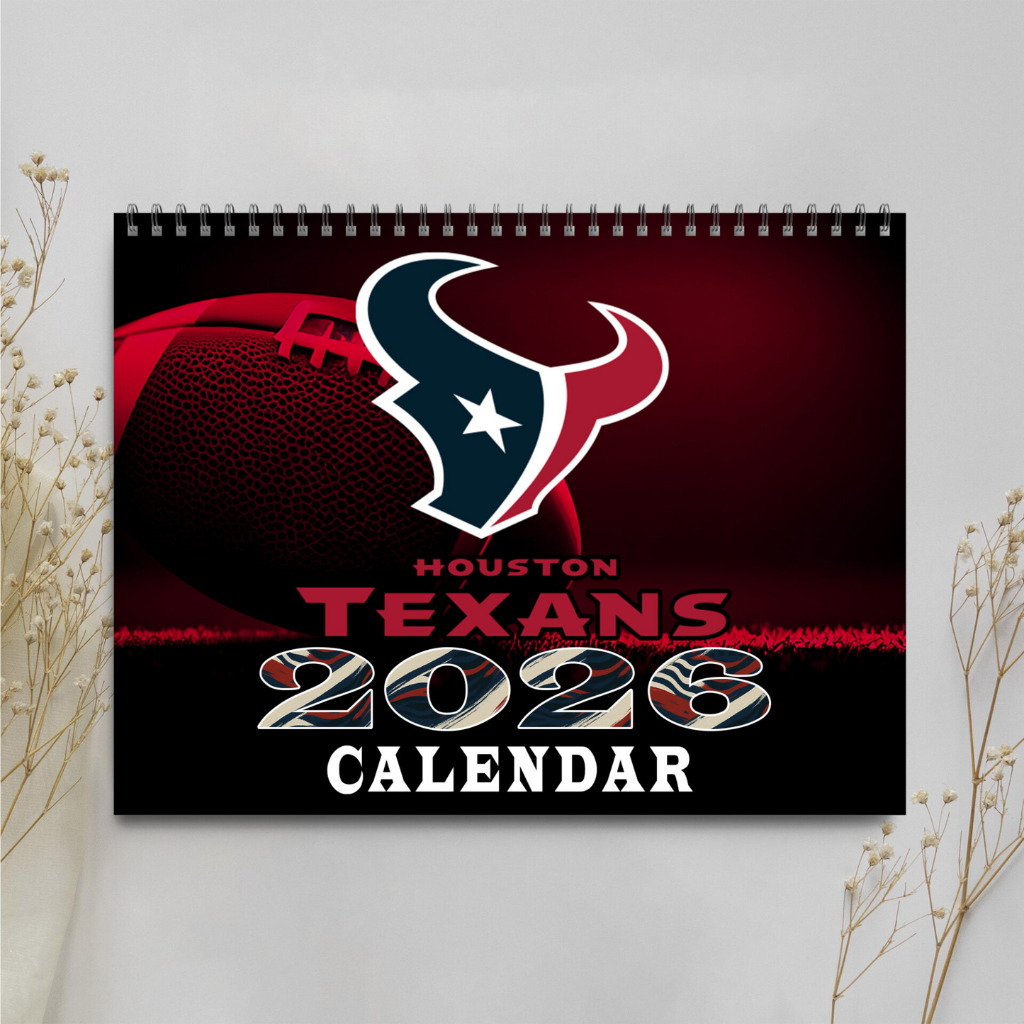 Premium NFL HOU Wall Calendar 2026 V1 NMD TTV