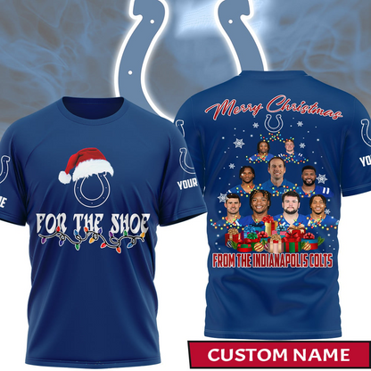 Premium NFL IND Merry Christmas T-shirt V1 NMD TTV