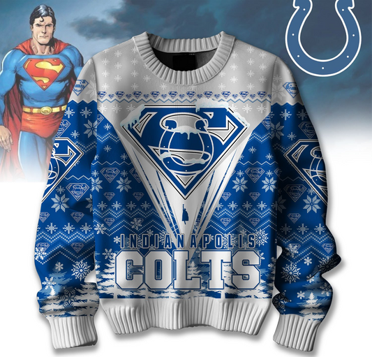 Premium NFL IND Merry Super Christmas Sweater V1 NMD TTV