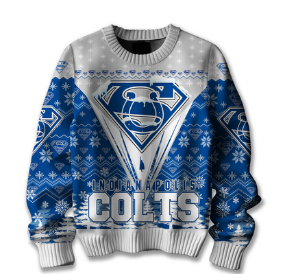 Premium NFL IND Merry Super Christmas Sweater V1 NMD TTV