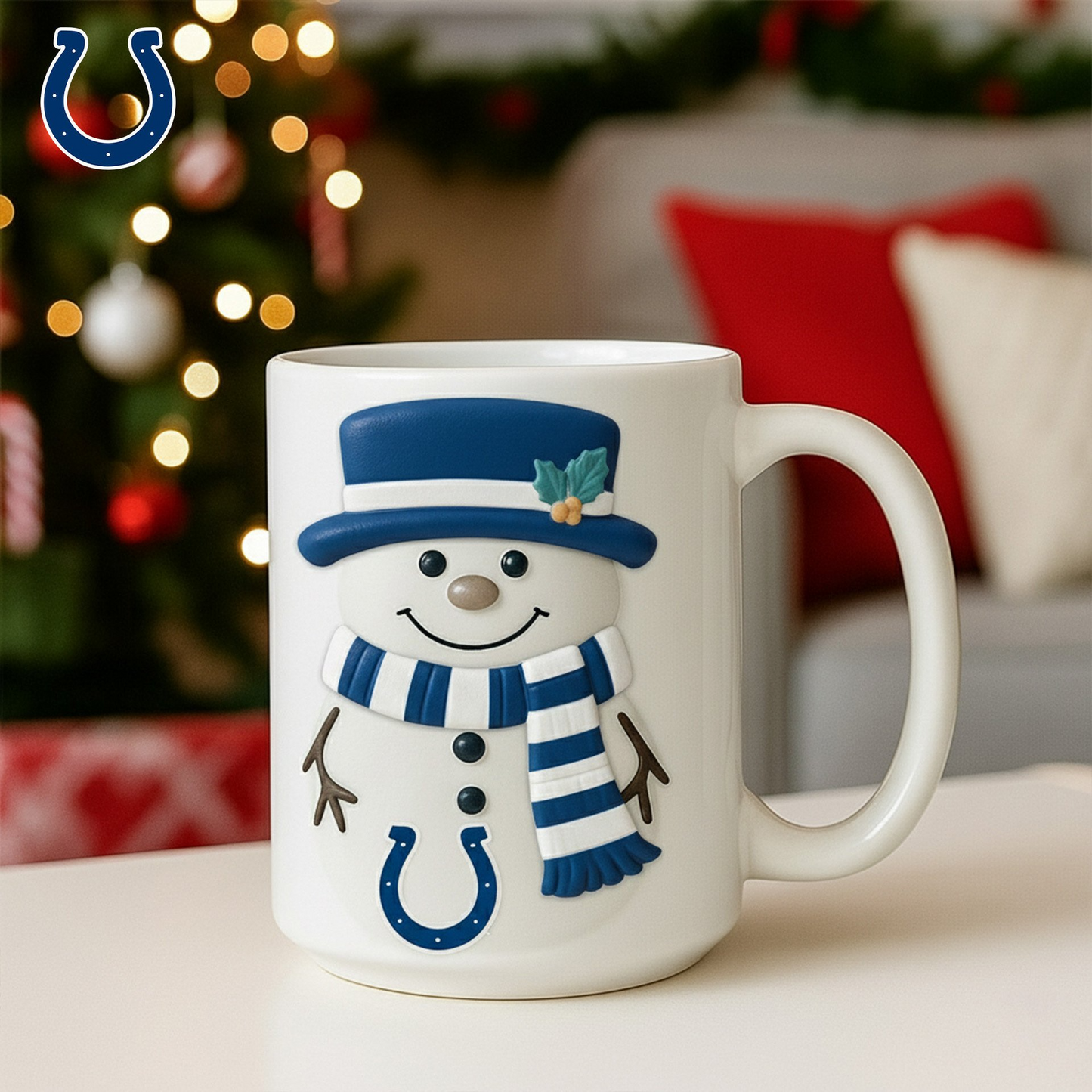 Premium NFL IND Santa Ceramic Mug V1 NMD TTV