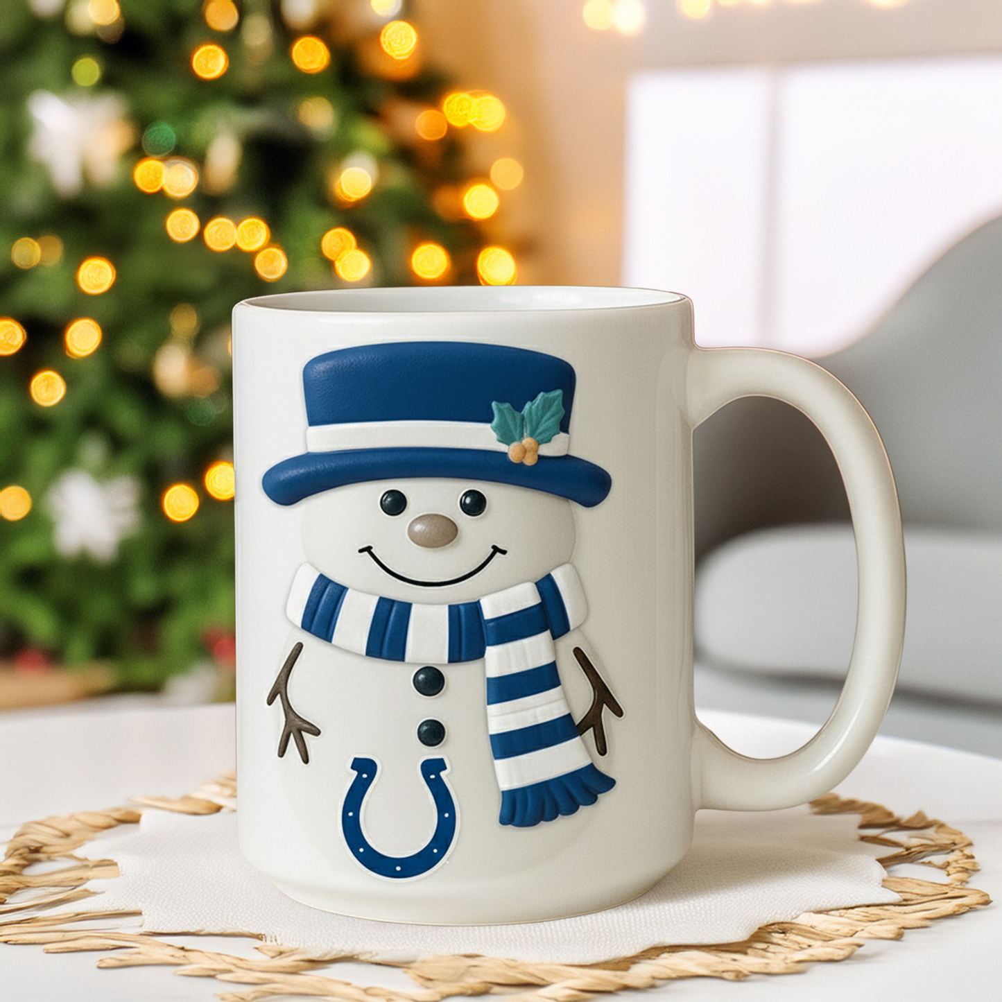 Premium NFL IND Santa Ceramic Mug V1 NMD TTV