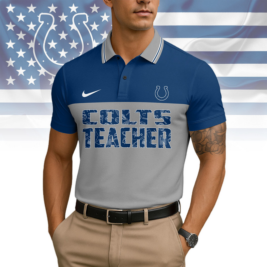 Premium NFL IND Teacher Appreciation Polo Shirt V15 NMD TTV