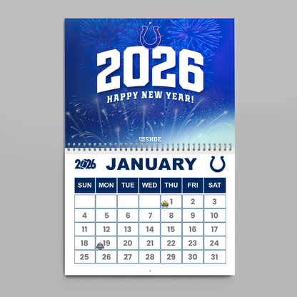 Premium NFL IND Wall Calendar 2026 V1 NMD TTV