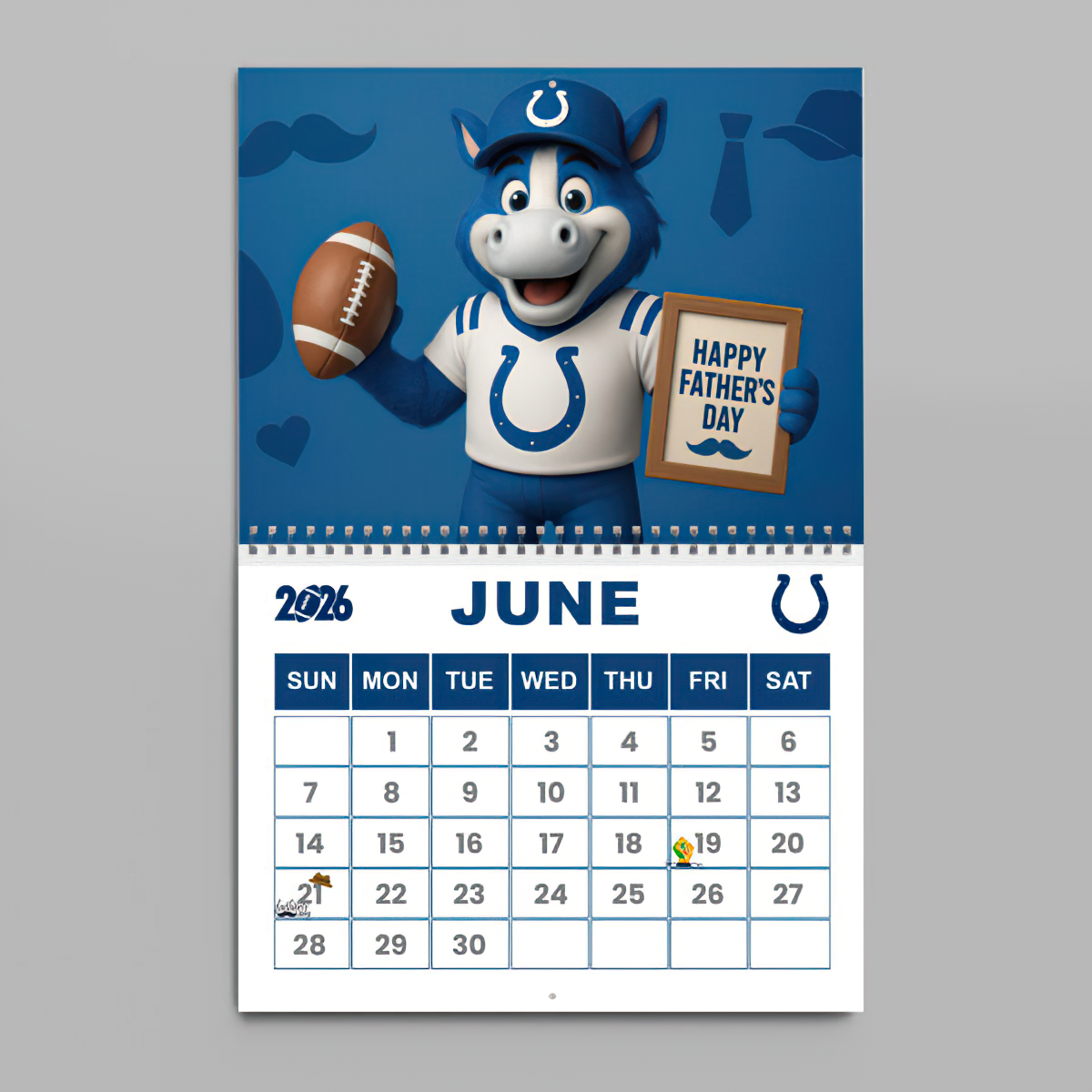 Premium NFL IND Wall Calendar 2026 V1 NMD TTV