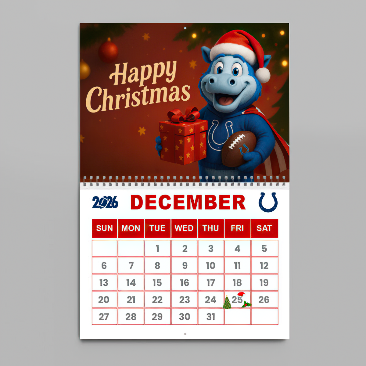 Premium NFL IND Wall Calendar 2026 V1 NMD TTV