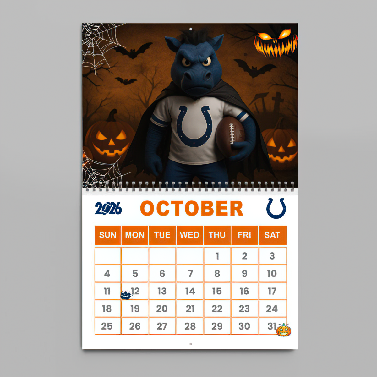 Premium NFL IND Wall Calendar 2026 V1 NMD TTV