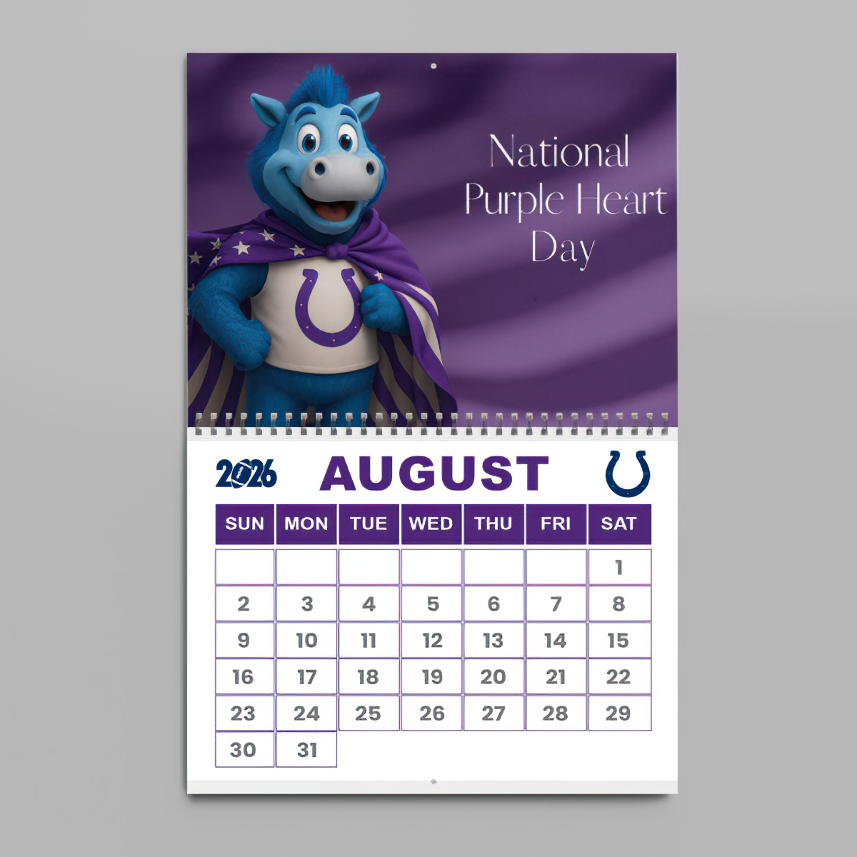 Premium NFL IND Wall Calendar 2026 V1 NMD TTV