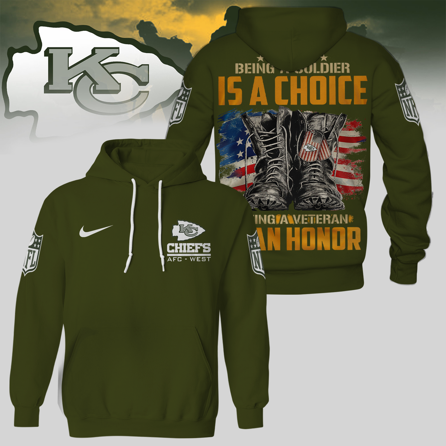 Premium NFL KC Army Veteran Shirt V1 NMD 221025 TTV