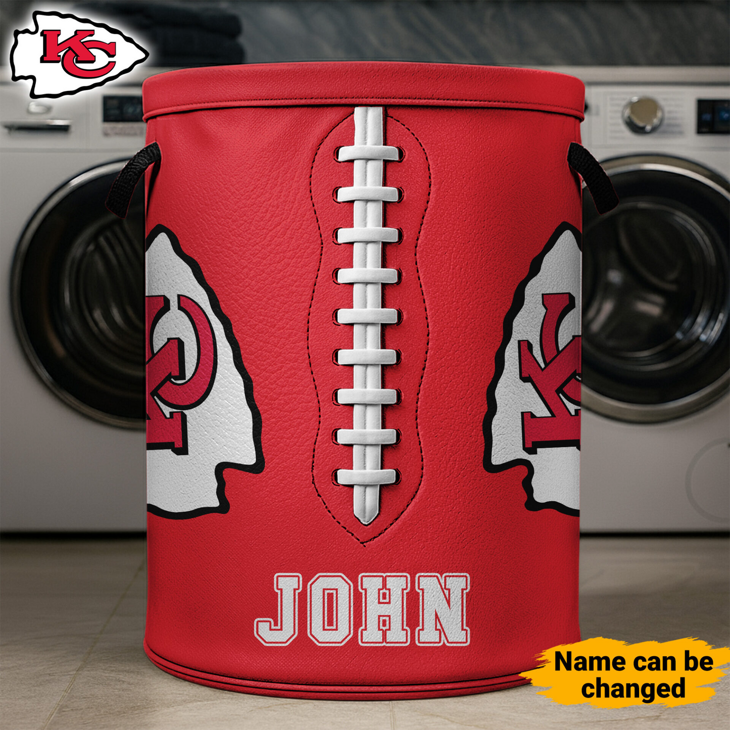 Premium NFL KC Clothes Hamper HI V1 NMD TTV