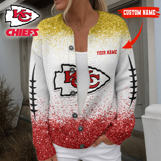 Premium NFL KC Cozy Knit Cardigan V1 NMD NHM
