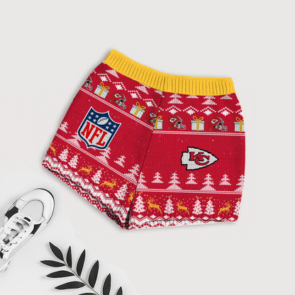 Premium NFL KC Holiday Sweatshirt & Shorts Set V1 NMD TTV