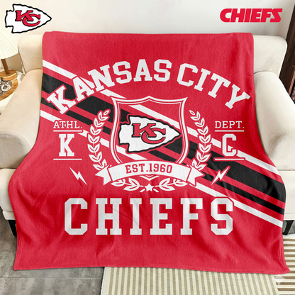 Premium NFL KC Legacy Fleece Blanket V3 NMD TTV