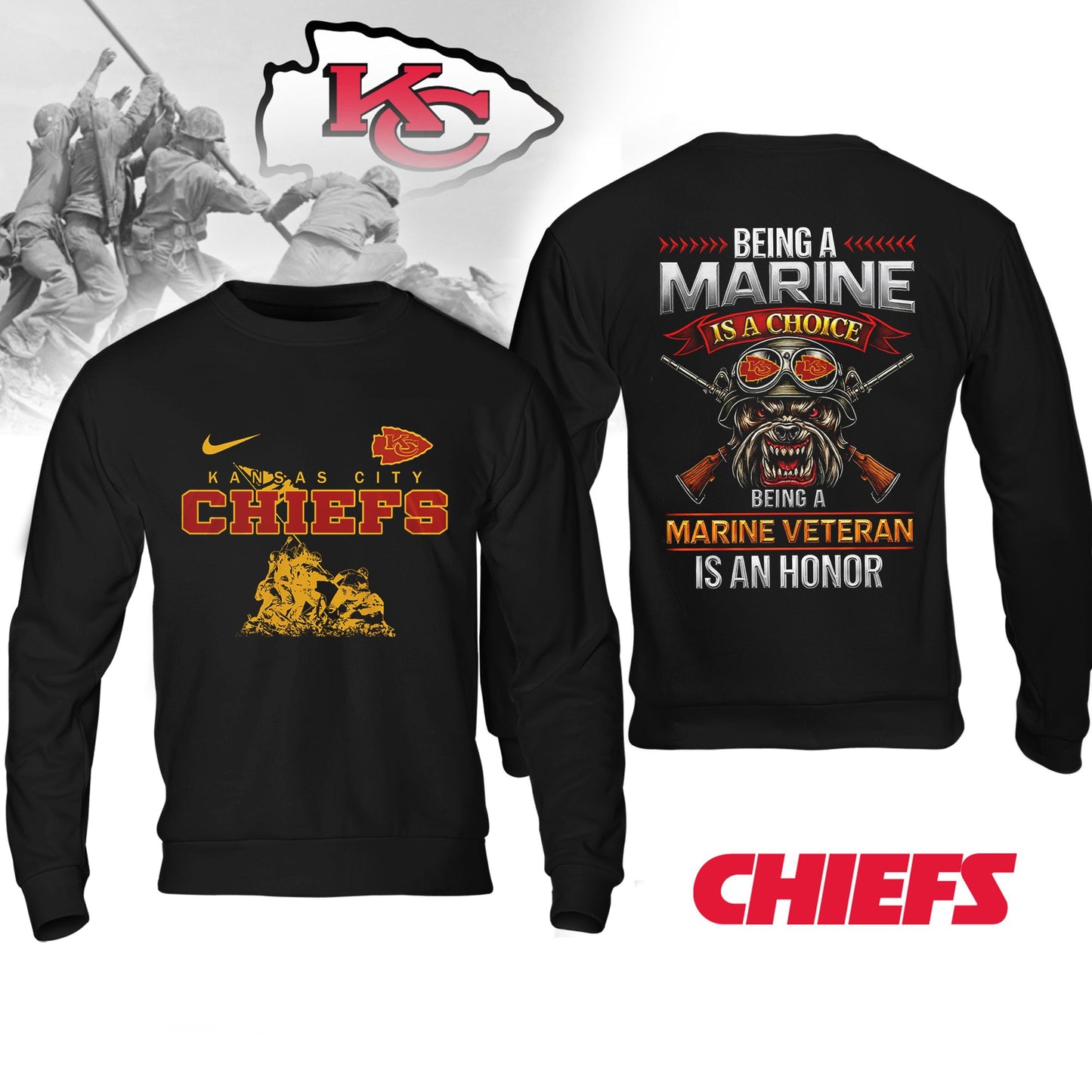 Premium NFL KC Marine Veteran Shirt V2 NMD NHM