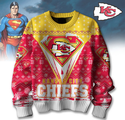Premium NFL KC Merry Super Christmas Sweater V1 NMD TTV