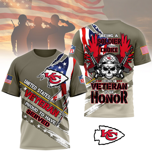 Premium NFL KC Proud U.S. Veteran T-shirt V1 NMD TTV
