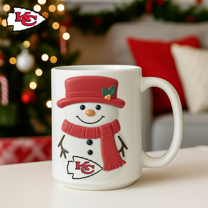 Premium NFL KC Santa Ceramic Mug V1 NMD TTV