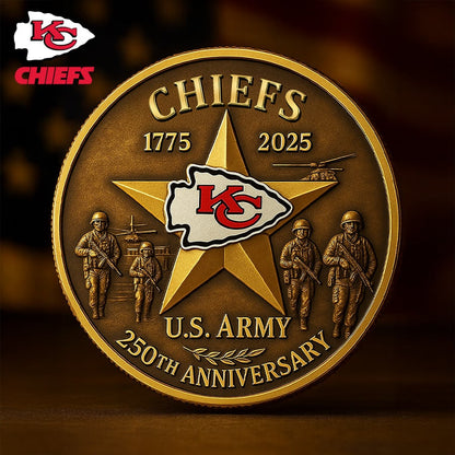 Premium NFL KC U.S Army Anniversary Coin V1 NMD NHM