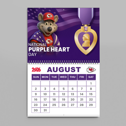 Premium NFL KC Wall Calendar 2026 V1 NMD TTV