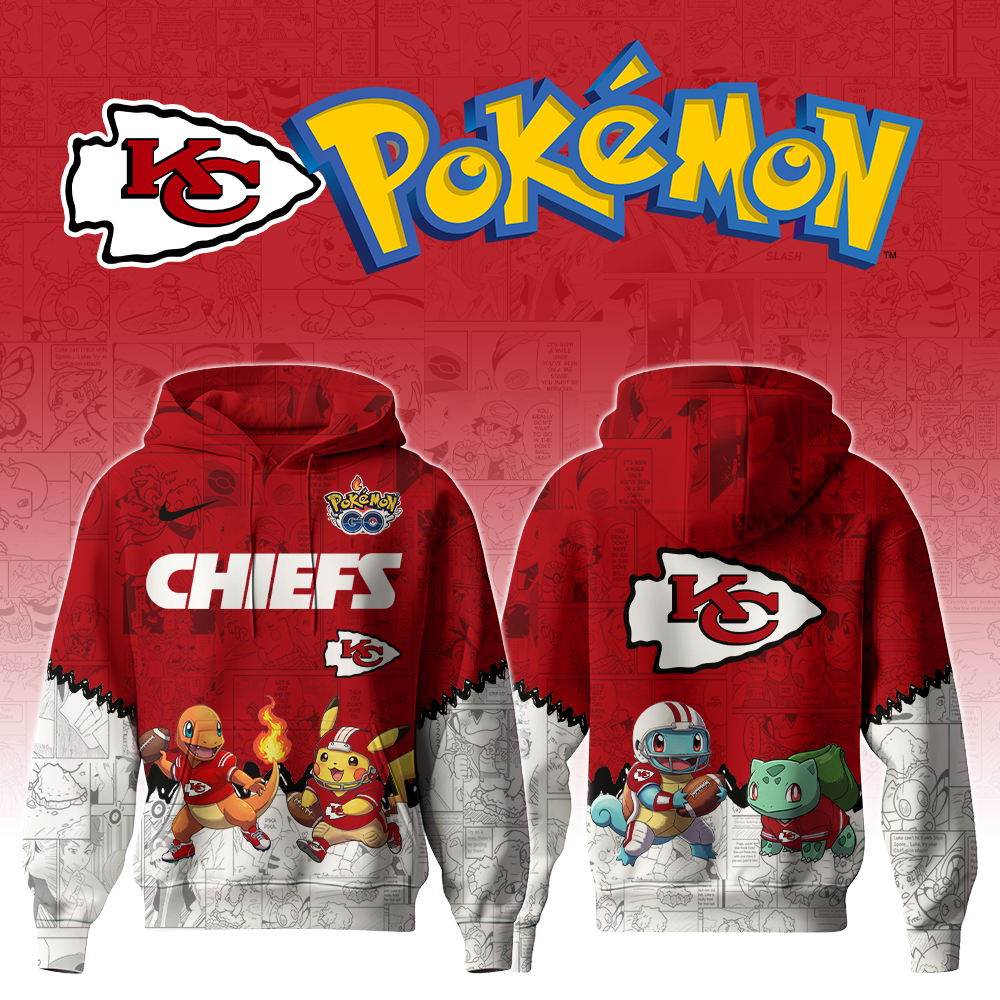 Premium NFL KC x Pokemon Hoodie V1 NMD TTV
