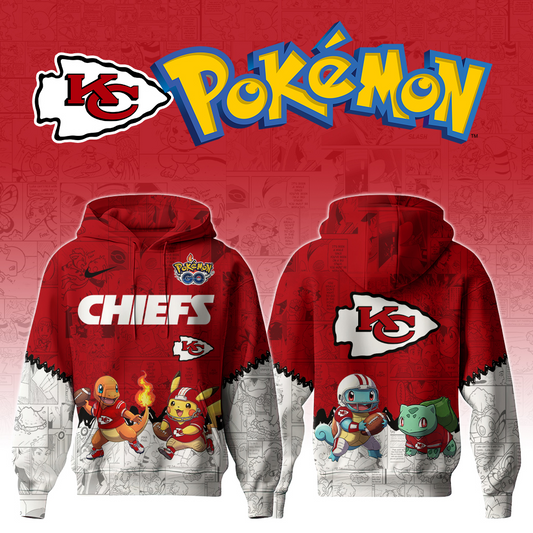 Premium NFL KC x Pokemon Hoodie V1 NMD TTV