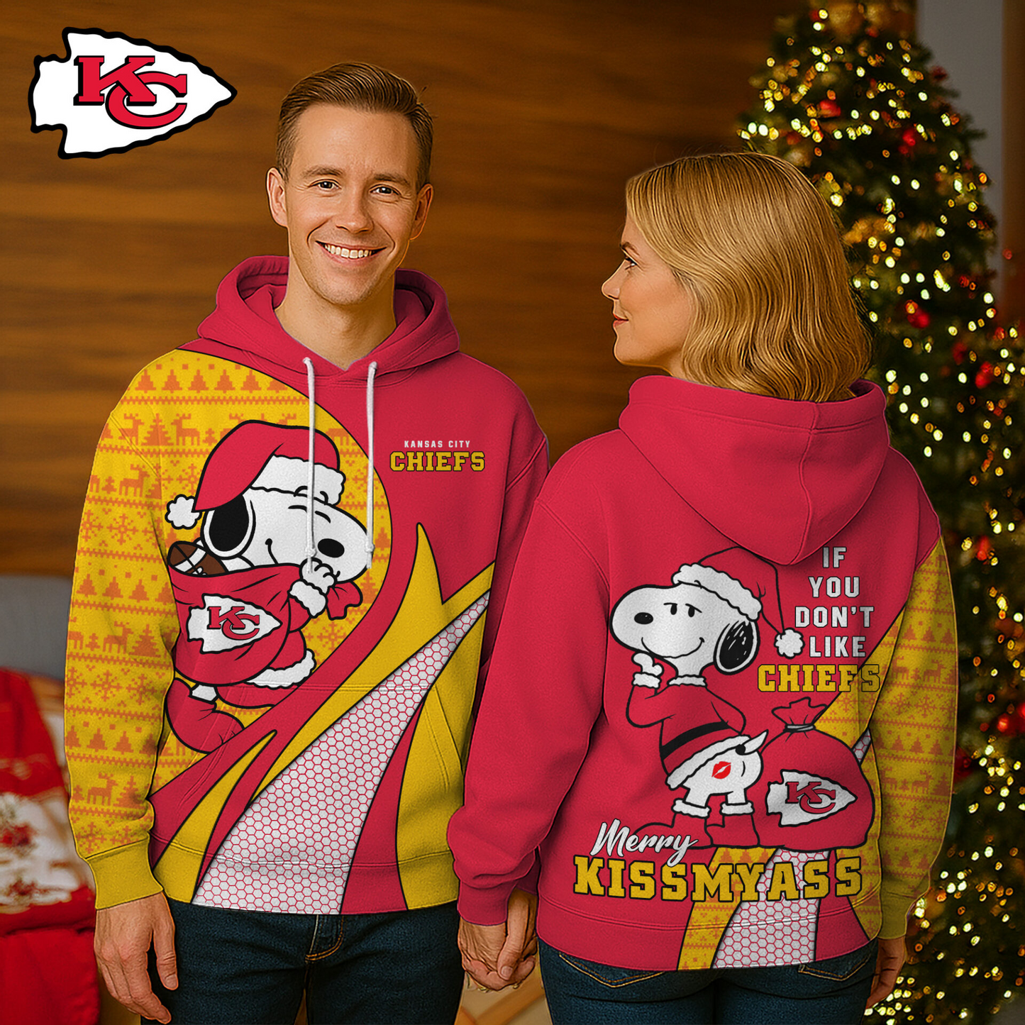 Premium NFL KC x SNP Funny Christmas Hoodie V1 NMD TTV