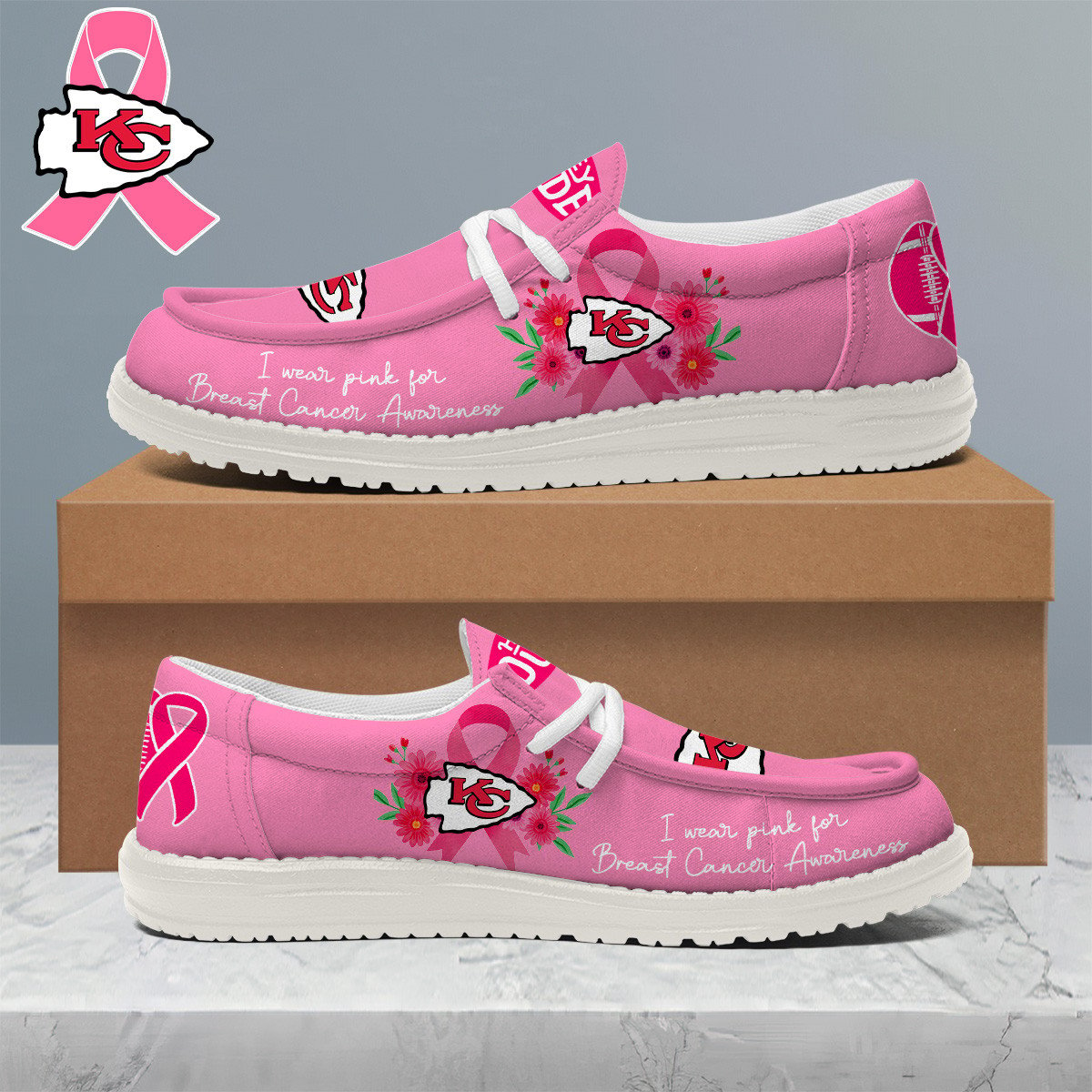 Premium NFL KCC Breast Cancer Loafer Shoes V1 NMD 030925 TTV