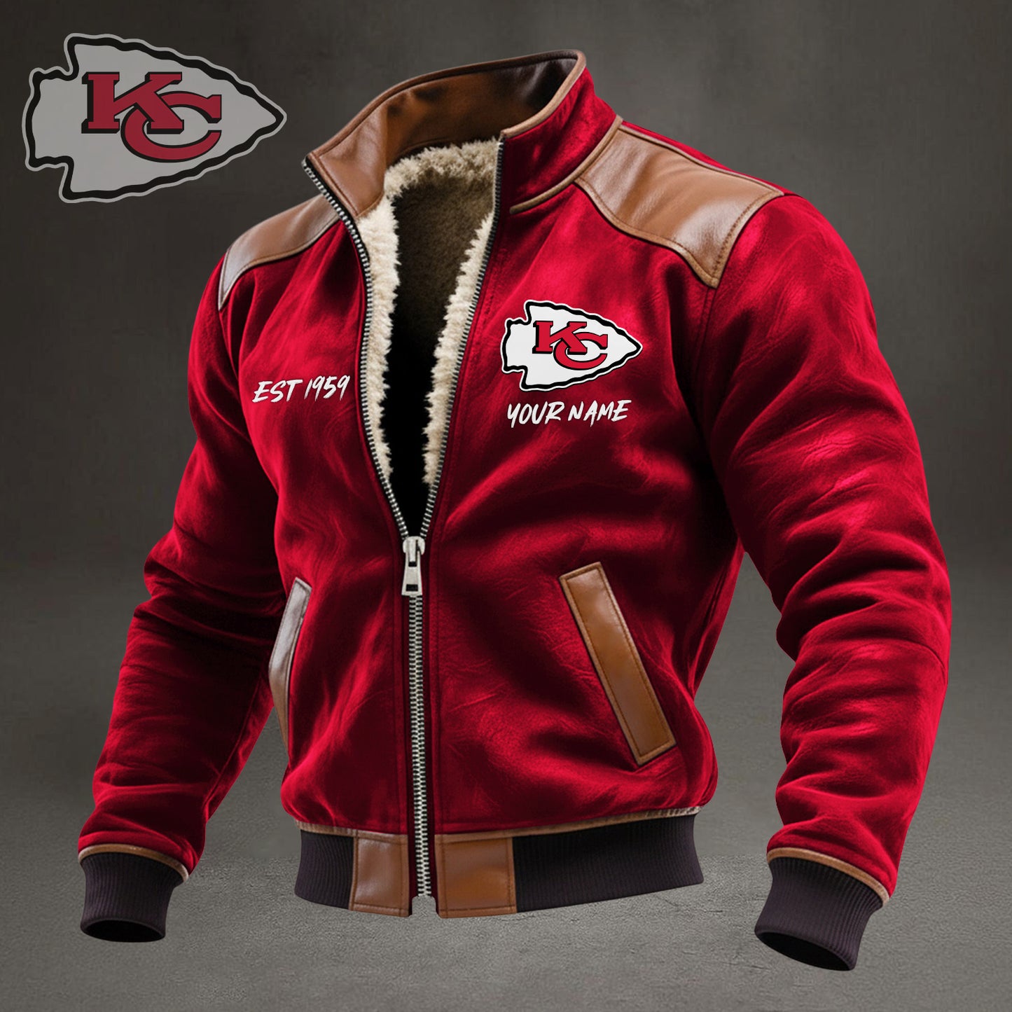 Premium NFL KCC Collar Zipper Jacket V1 NMD NHM