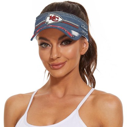 Premium NFL KCC Denim Sun Visor Cap V2 NMD  DDT TTV