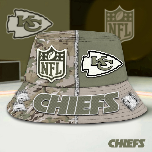 Premium NFL KCC Salute To Service Bucket Hat NMD  TTV