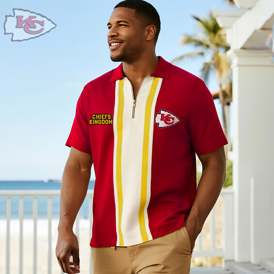 Premium NFL KCC Zip Polo Shirt V1 NMD 030925 TTV