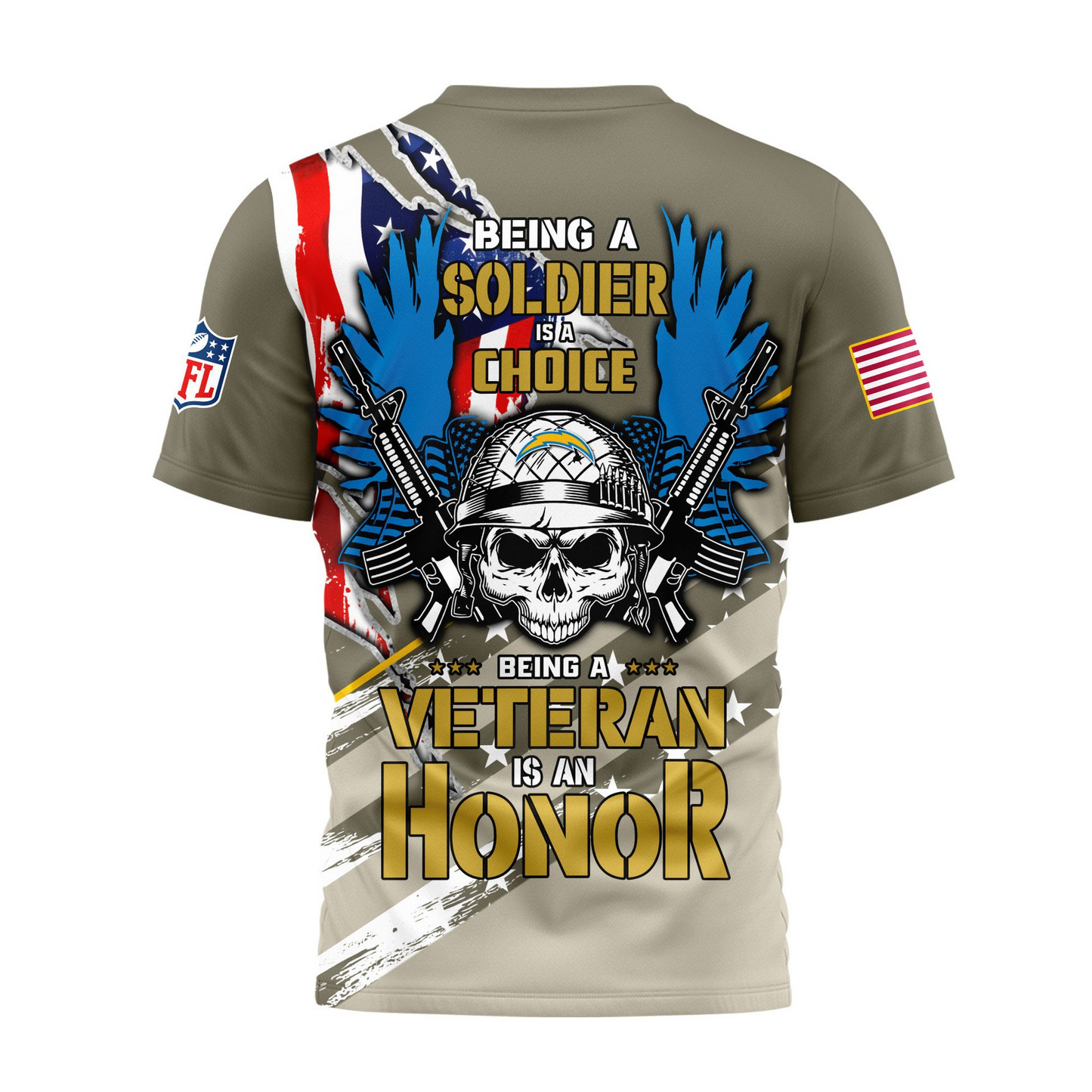 Premium NFL LAC Proud U.S. Veteran T-shirt V1 NMD TTV