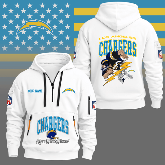 Premium NFL LAC Super Bowl Hoodie Half Zipper V1 NMD TTV