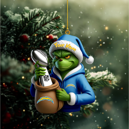 Premium NFL LAC x The Grinch Christmas Ornament V1 NMD TTV