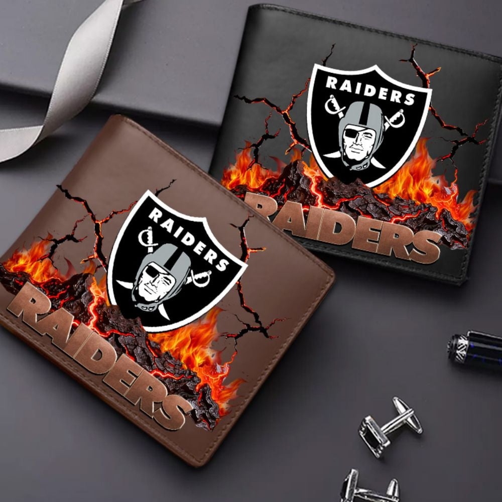 Premium NFL LV Cracked Fire Leather Wallet V1 NMD TTV