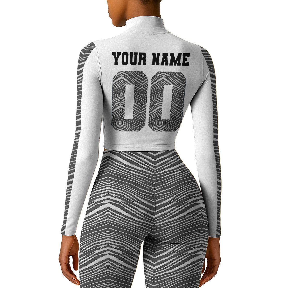 Premium NFL LV Long-Sleeve Crop Top Sports Jacket and Leggings V1 NMD TTV