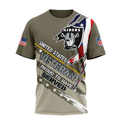 Premium NFL LV Proud U.S. Veteran T-shirt V1 NMD TTV
