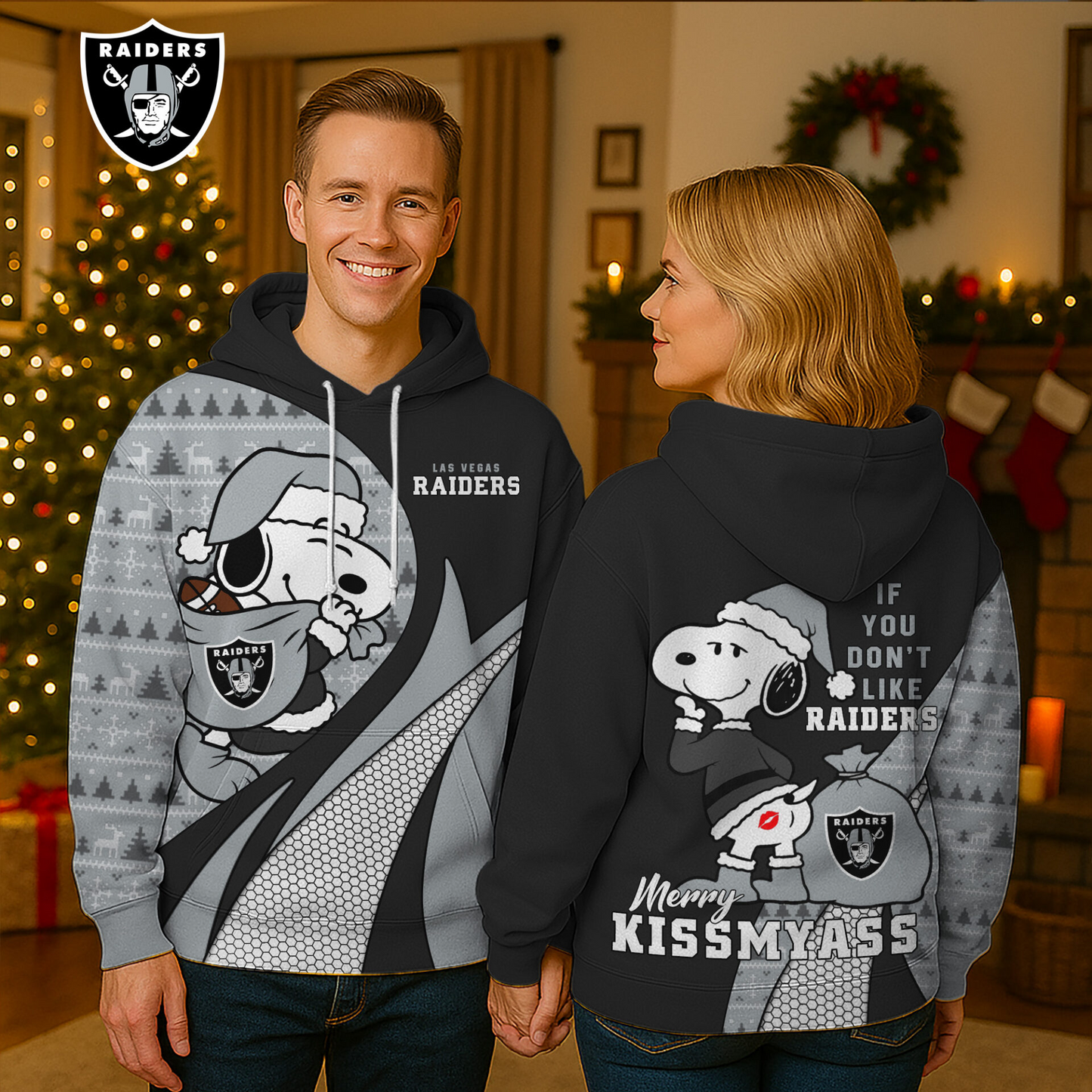 Premium NFL LV x SNP Funny Christmas Hoodie V1 NMD TTV