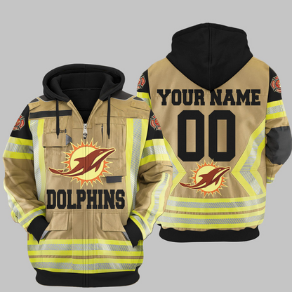 Premium NFL MIA Firefighter Zip Hoodie V1 NMD TTV