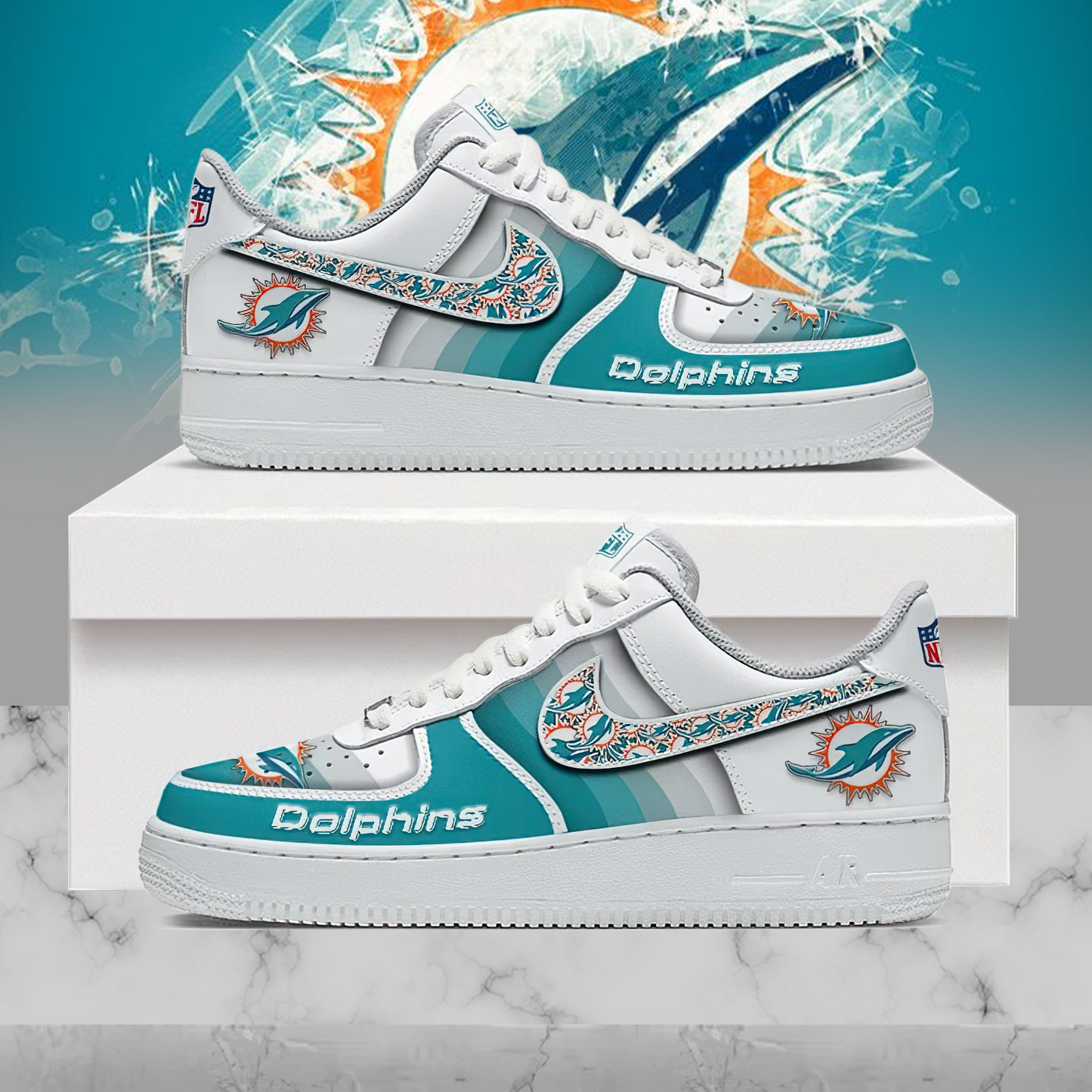 Premium NFL MIA Multicolor AF1 Sneaker V1 NMD25 TTV