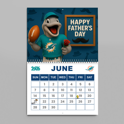 Premium NFL MIA Wall Calendar 2026 V1 NMD TTV