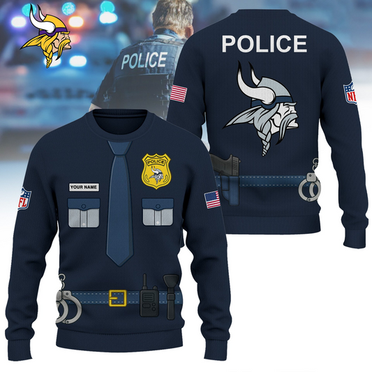 Premium NFL MIN Police Office Costume Shirt V1 NMD TTV