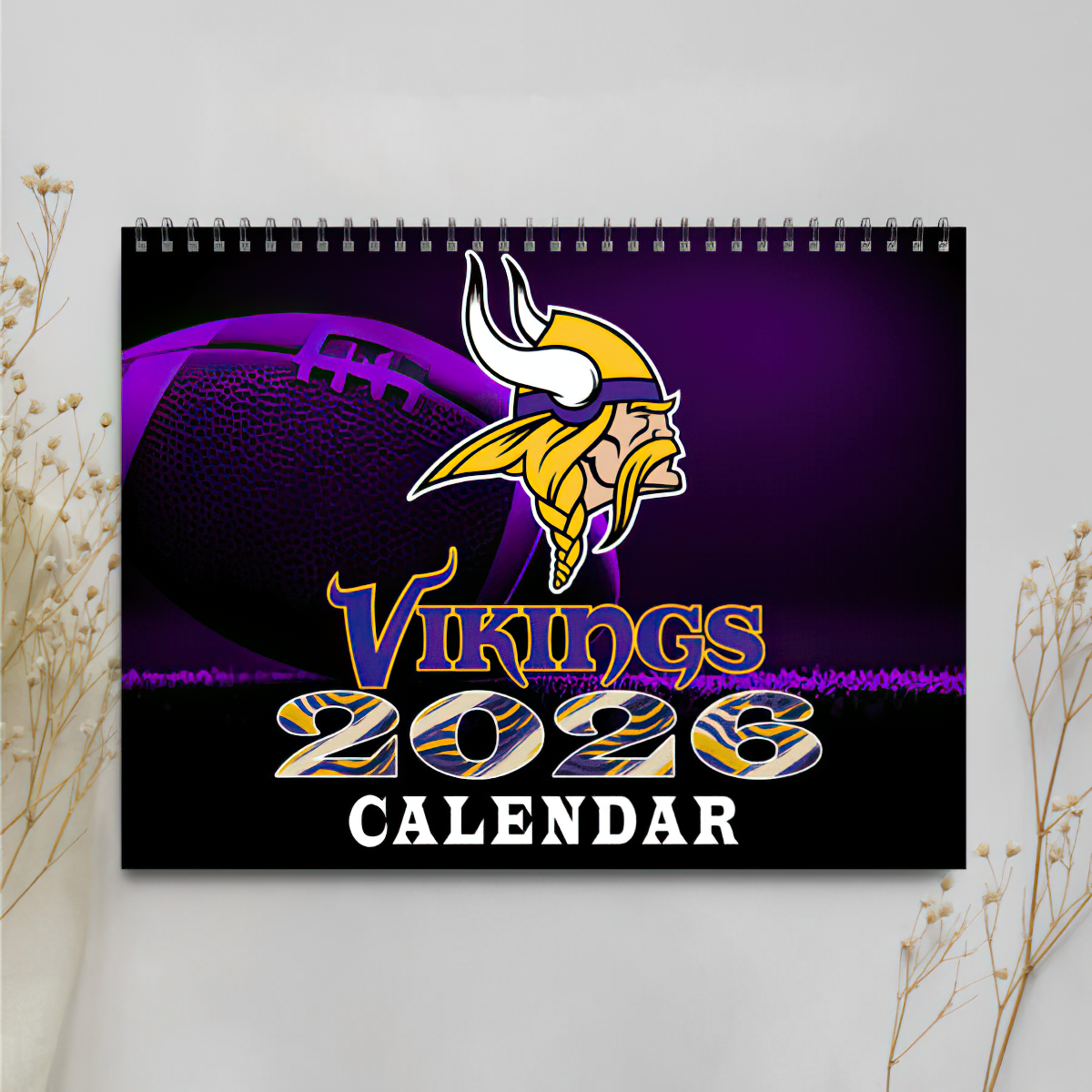 Premium NFL MIN Wall Calendar 2026 V1 NMD TTV