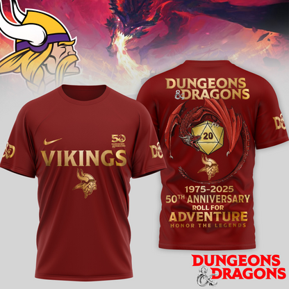Premium NFL MIN x Dungeons And Dragons 50th Anniversary Shirt V15 NMD TTV