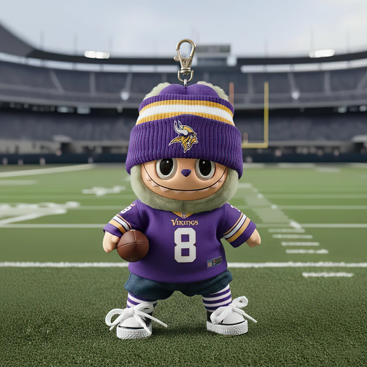 Premium NFL MIN x Labubu Mini Plush Keychain V1 NMD TTV