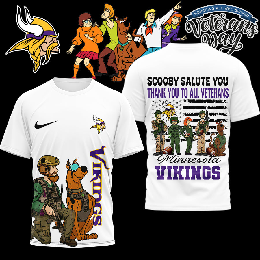 Premium NFL MIN x SCO Salute Veterans T-shirt V15 NMD NHM