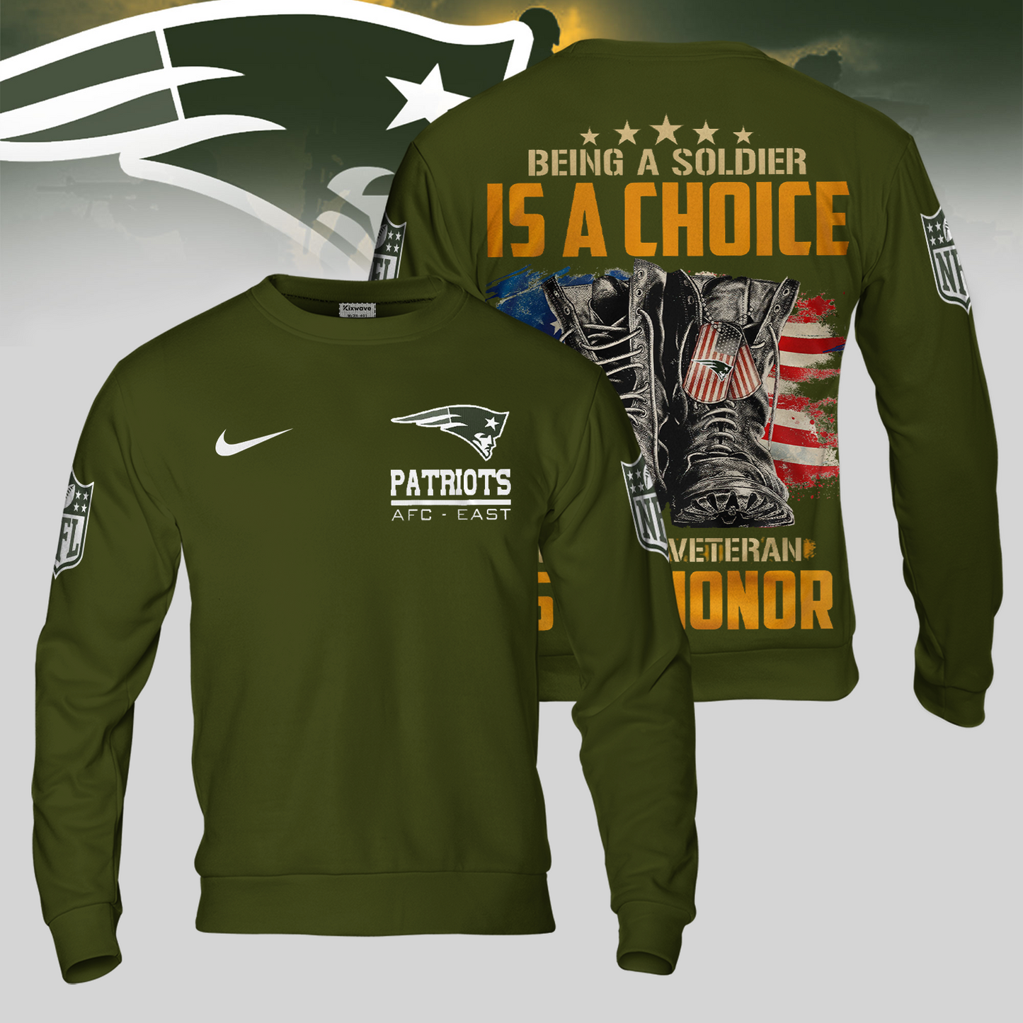 Premium NFL NE Army Veteran Shirt V1 NMD 221025 TTV